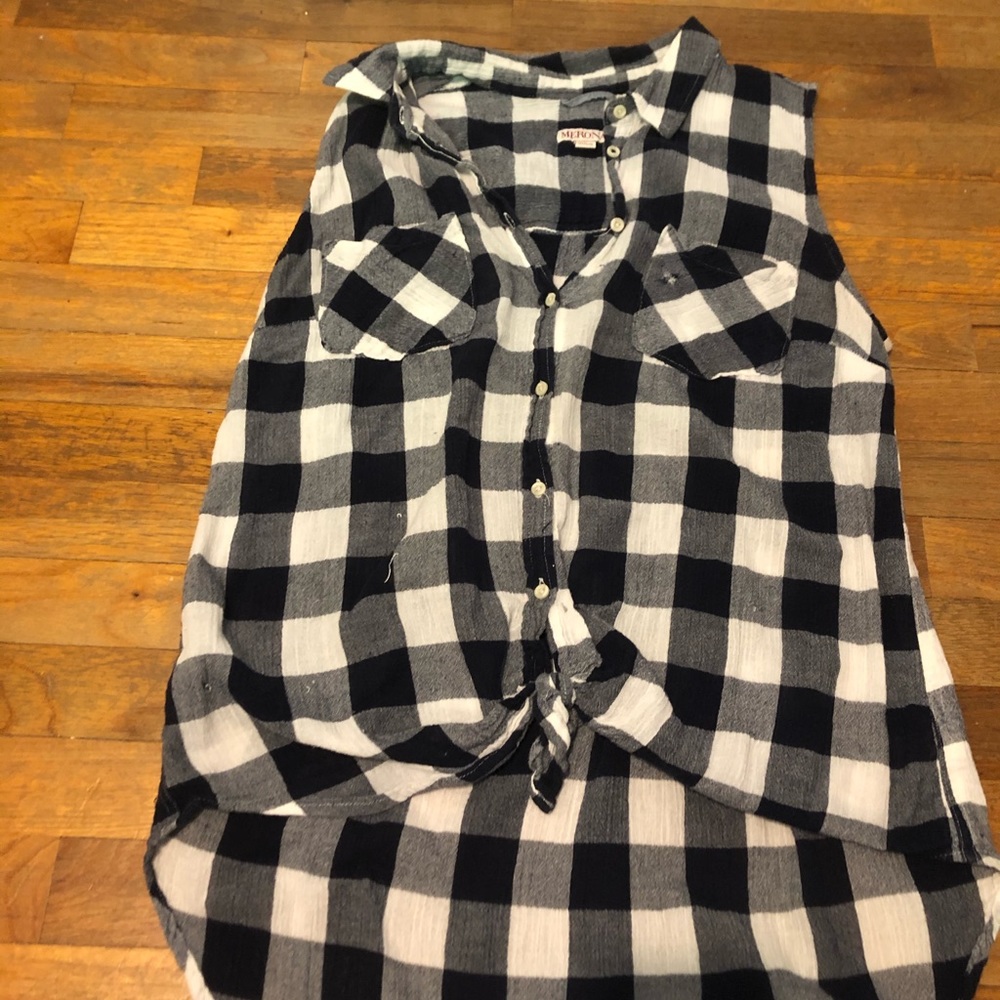 Checkered Pattern Tank Top